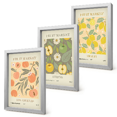Posterpaket Fruktaffischmönster i retrostil