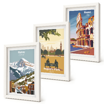 Posterpaket Bergen i Ouray Park i London Colosseum i Rom