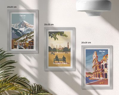 Posterpaket Bergen i Ouray Park i London Colosseum i Rom
