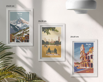 Posterpaket Bergen i Ouray Park i London Colosseum i Rom