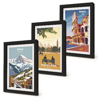 Posterpaket Bergen i Ouray Park i London Colosseum i Rom