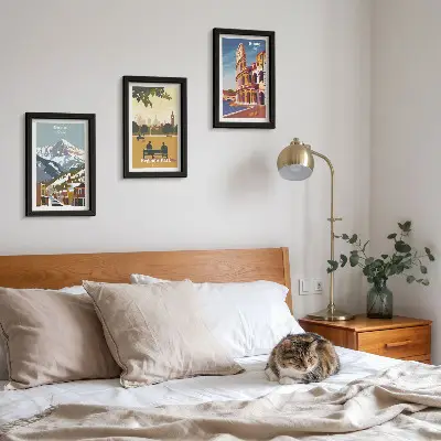 Posterpaket med motiv från Ouray Park i Bergen, London, Colosseum och Rom