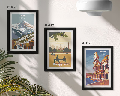 Posterpaket Bergen i Ouray Park i London Colosseum i Rom