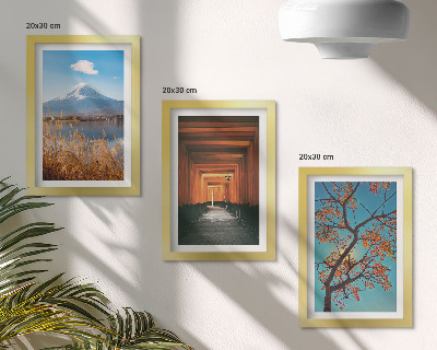 Posterpaket Japanska landskap, natur och arkitektur i Asien