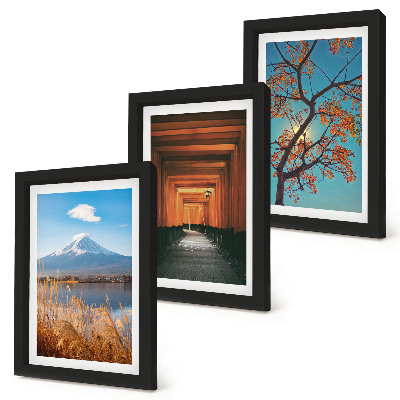 Posterpaket Japanska landskap, natur och arkitektur i Asien