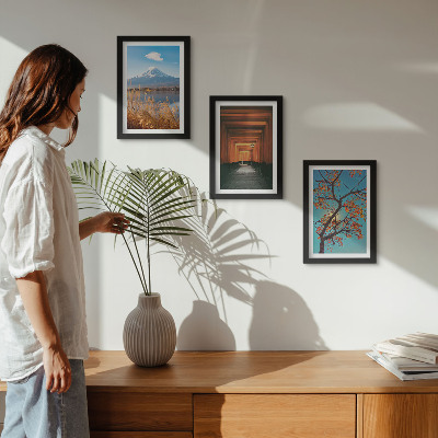 Posterpaket Japanska landskap, natur och arkitektur i Asien