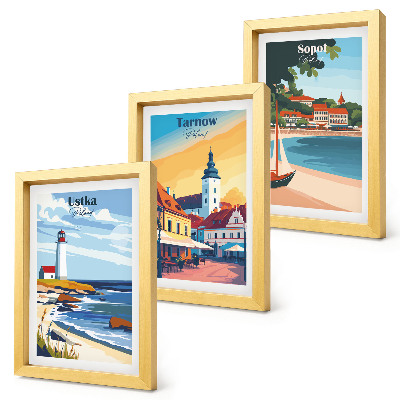 Posterpaket Utsikt över polska städer Ustka Tarnów Sopot