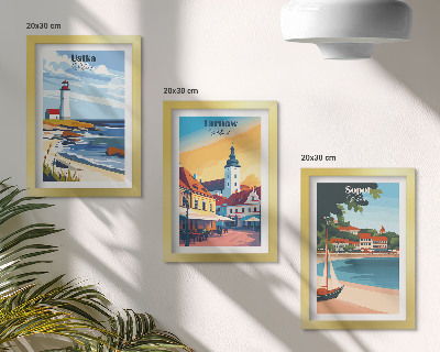 Posterpaket Utsikt över polska städer Ustka Tarnów Sopot