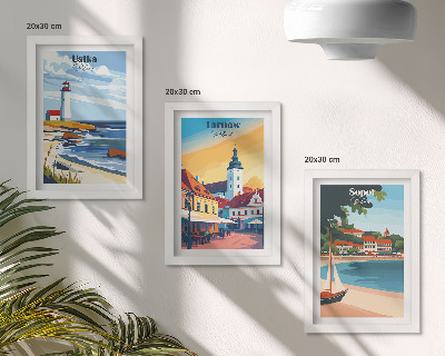 Posterpaket Utsikt över polska städer Ustka Tarnów Sopot