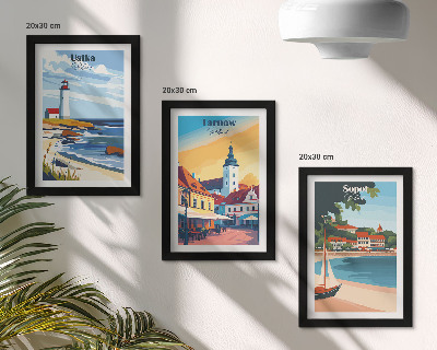 Posterpaket Utsikt över polska städer Ustka Tarnów Sopot
