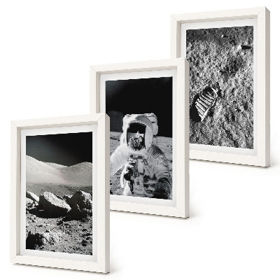 Posterpaket Månfoton med astronaut och fotavtryck