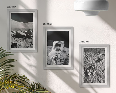 Posterpaket Månfoton med astronaut och fotavtryck