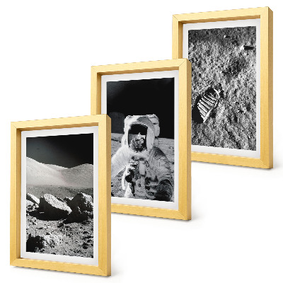 Posterpaket Månfoton med astronaut och fotavtryck
