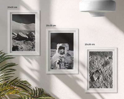 Posterpaket Månfoton med astronaut och fotavtryck