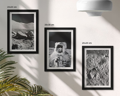 Posterpaket Månfoton med astronaut och fotavtryck