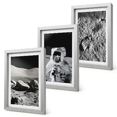 Posterpaket Månfoton med astronaut och fotavtryck