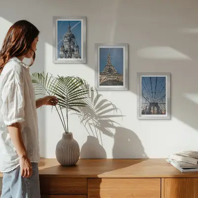 Posterpaket med motiv av kända byggnader från städer världen över