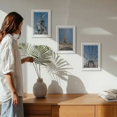 Posterpaket med motiv av kända byggnader från städer världen över