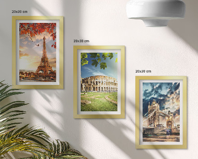 Posterpaket Europas monument i landskapets varma färger