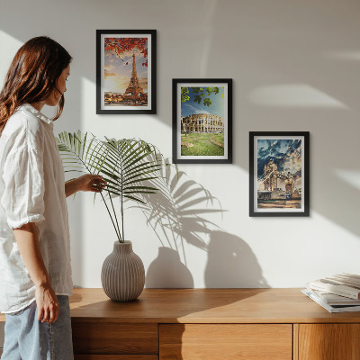 Posterpaket Europas monument i landskapets varma färger