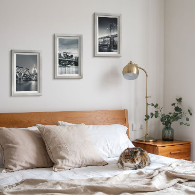 Posterpaket Broar och stadsarkitektur i grå nyanser