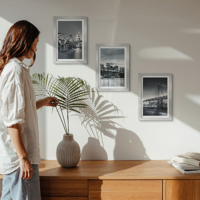 Posterpaket Broar och stadsarkitektur i grå nyanser