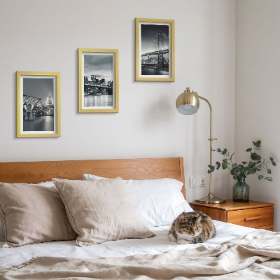 Posterpaket Broar och stadsarkitektur i grå nyanser