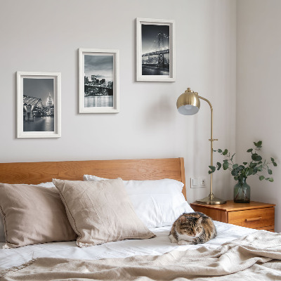 Posterpaket Broar och stadsarkitektur i grå nyanser