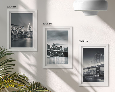 Posterpaket Broar och stadsarkitektur i grå nyanser