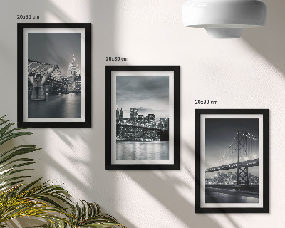 Posterpaket Broar och stadsarkitektur i grå nyanser