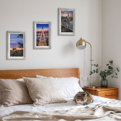Posterpaket Stadsutsikt med broar och solnedgångar