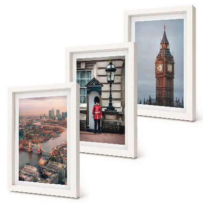Posterpaket Utsikt över London med bron och Big Ben-vakten