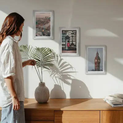 Posterpaket utsikt över London med bro och Big Ben