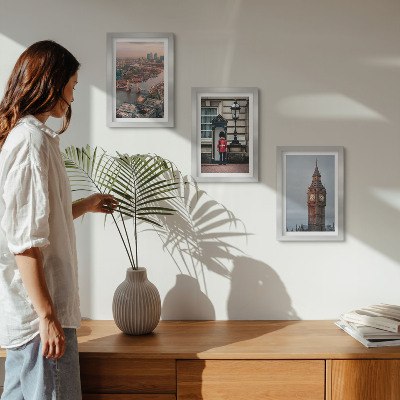 Posterpaket Utsikt över London med bron och Big Ben-vakten