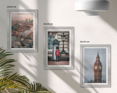 Posterpaket Utsikt över London med bron och Big Ben-vakten