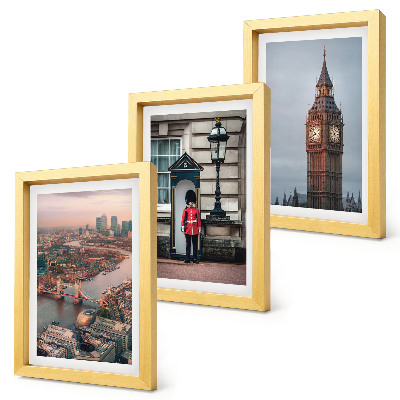 Posterpaket Utsikt över London med bron och Big Ben-vakten