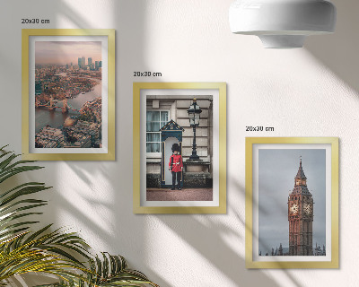 Posterpaket Utsikt över London med bron och Big Ben-vakten