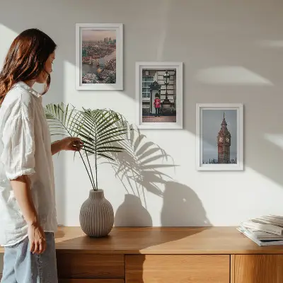 Posterpaket utsikt över London med bro och Big Ben