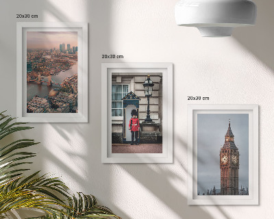 Posterpaket Utsikt över London med bron och Big Ben-vakten