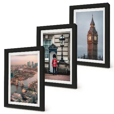 Posterpaket utsikt över London med bro och Big Ben
