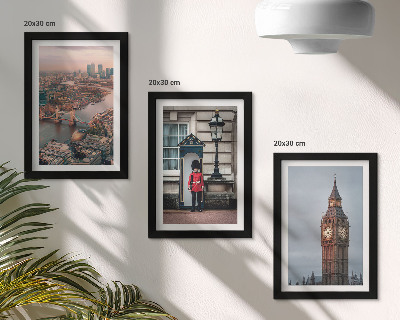 Posterpaket Utsikt över London med bron och Big Ben-vakten