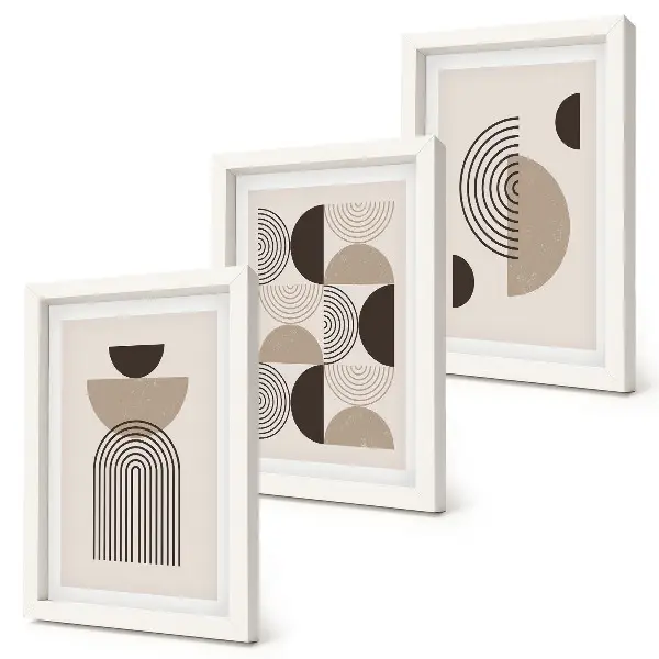 Posterpaket abstrakta geometriska mönster i minimalistisk stil