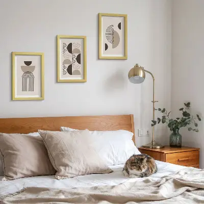 Posterpaket abstrakta geometriska mönster i minimalistisk stil