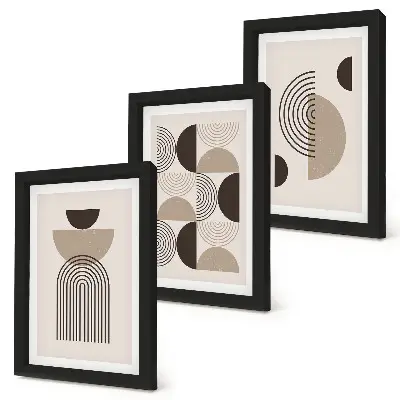 Posterpaket abstrakta geometriska mönster i minimalistisk stil