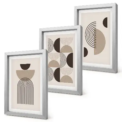 Posterpaket abstrakta geometriska mönster i minimalistisk stil