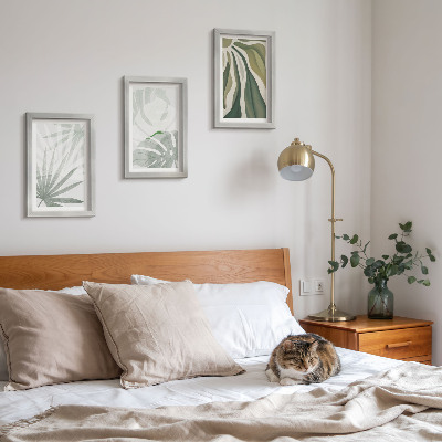 Posterpaket Plantera blad i nyanser av grönt och grått