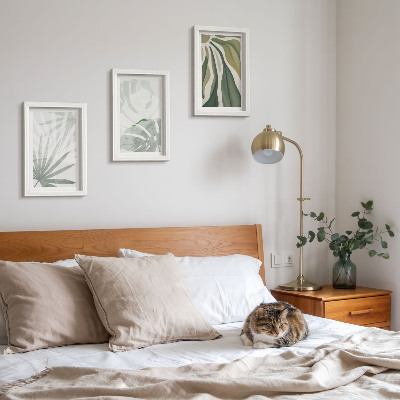 Posterpaket Plantera blad i nyanser av grönt och grått