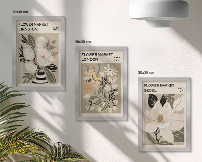 Posterpaket Retroblommor från olika städer runt om i världen