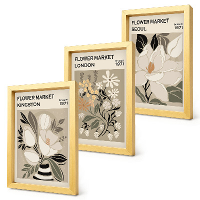 Posterpaket Retroblommor från olika städer runt om i världen