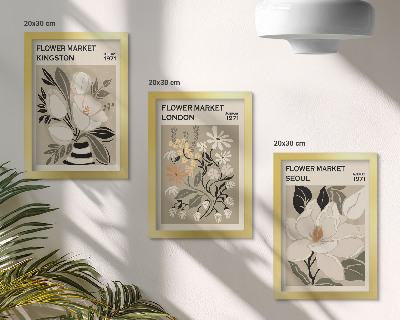 Posterpaket Retroblommor från olika städer runt om i världen